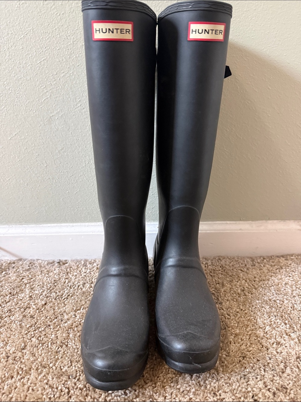 Hunter Black Tall Women's Rain Boots